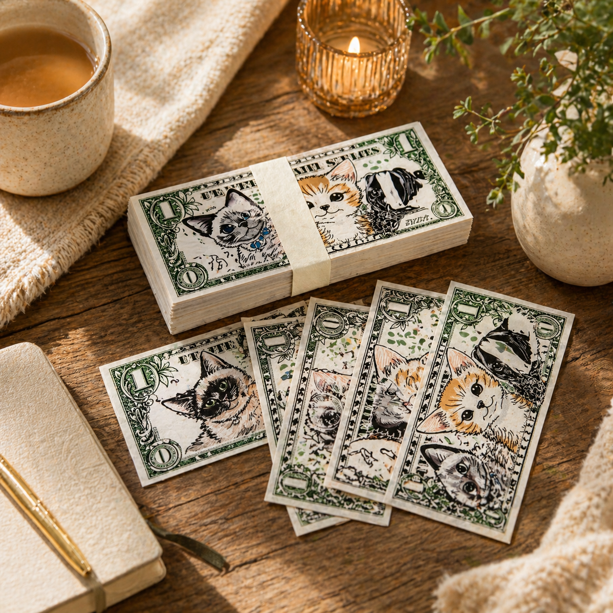 Pet Memorial Joss Paper Set for Dogs and Cats - 20x9cm